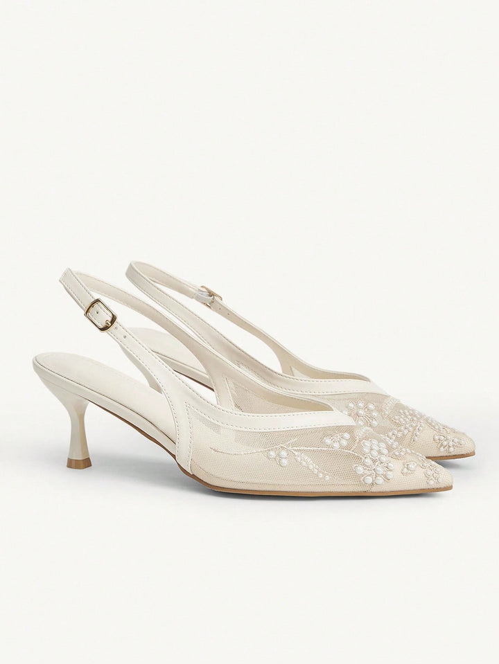 Pantofi cu toc SHEIN, bej
