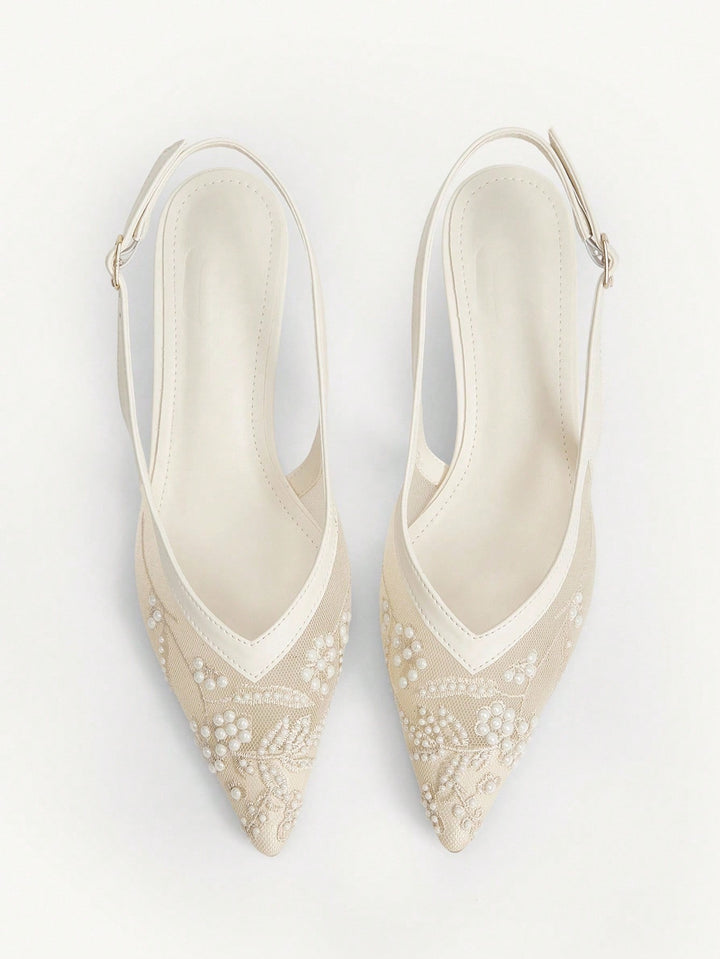 Pantofi cu toc SHEIN, bej