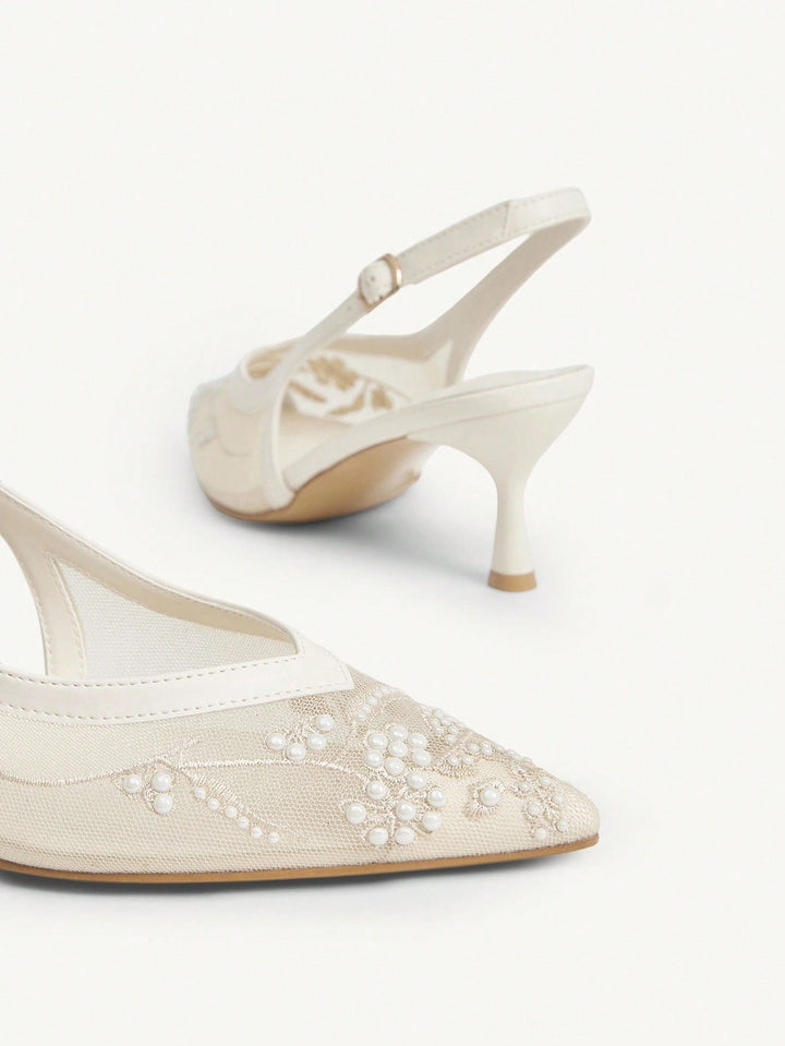 Pantofi cu toc SHEIN, bej
