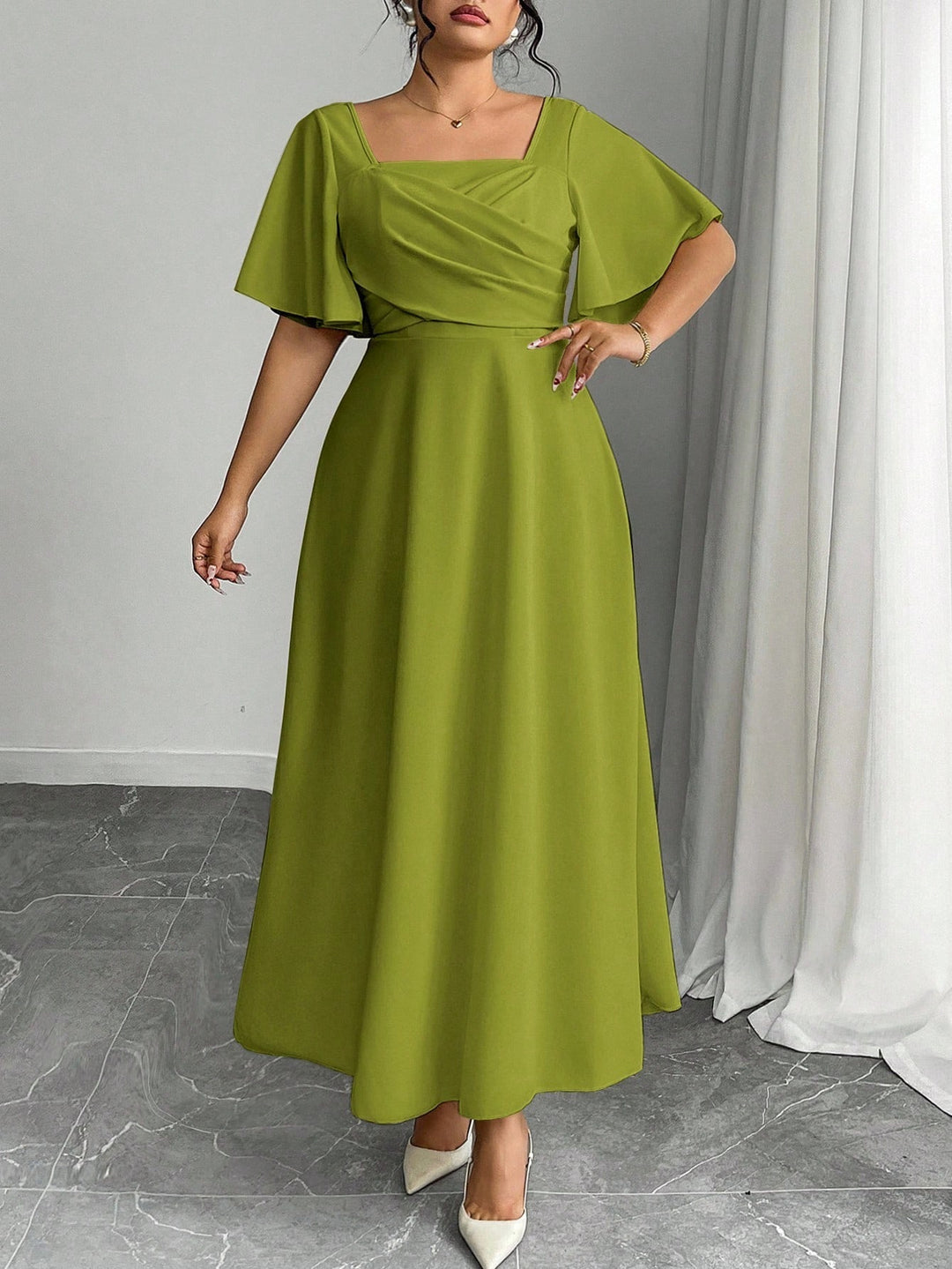 SHEIN zöld maxi ruha