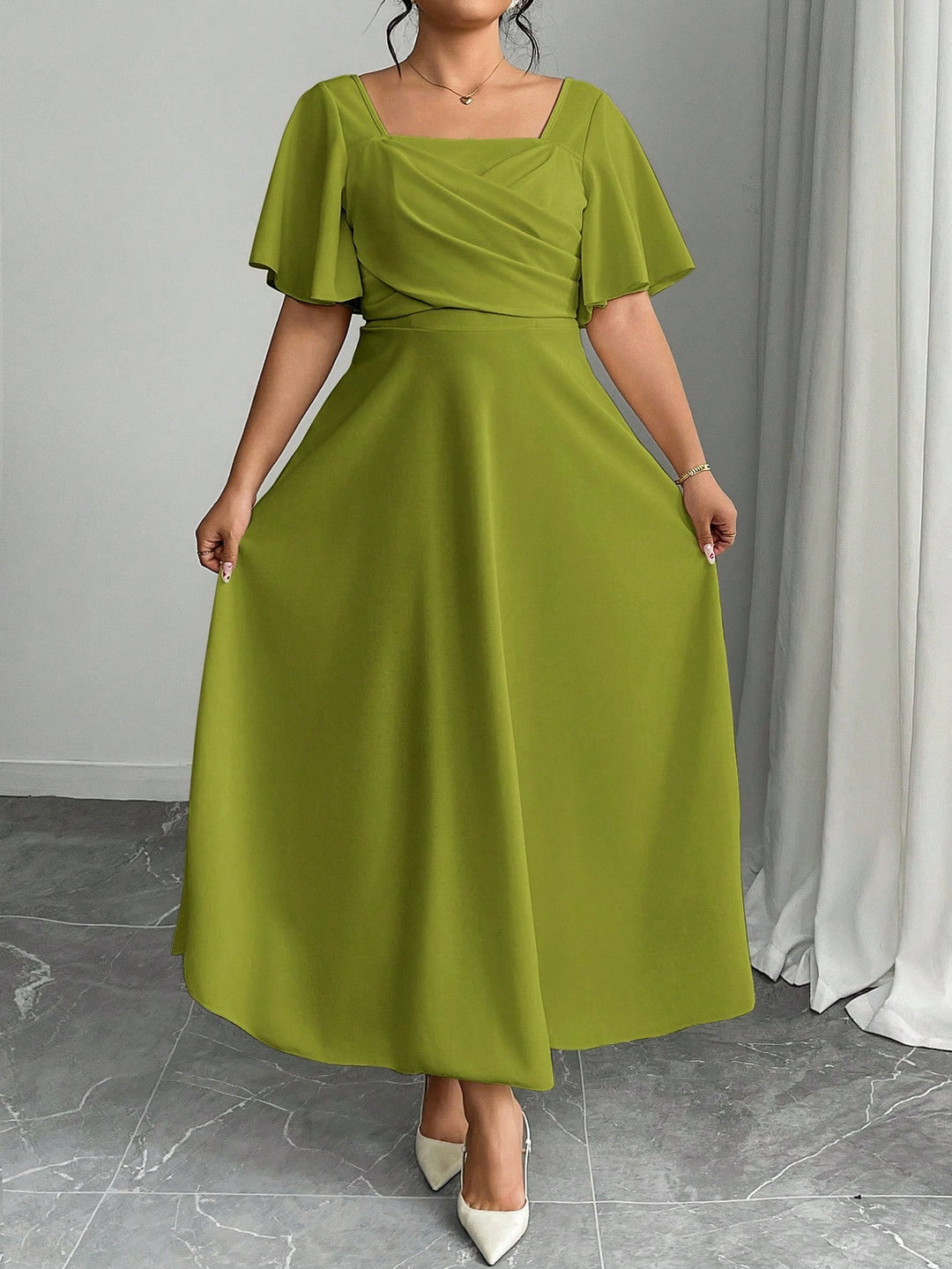 SHEIN zöld maxi ruha