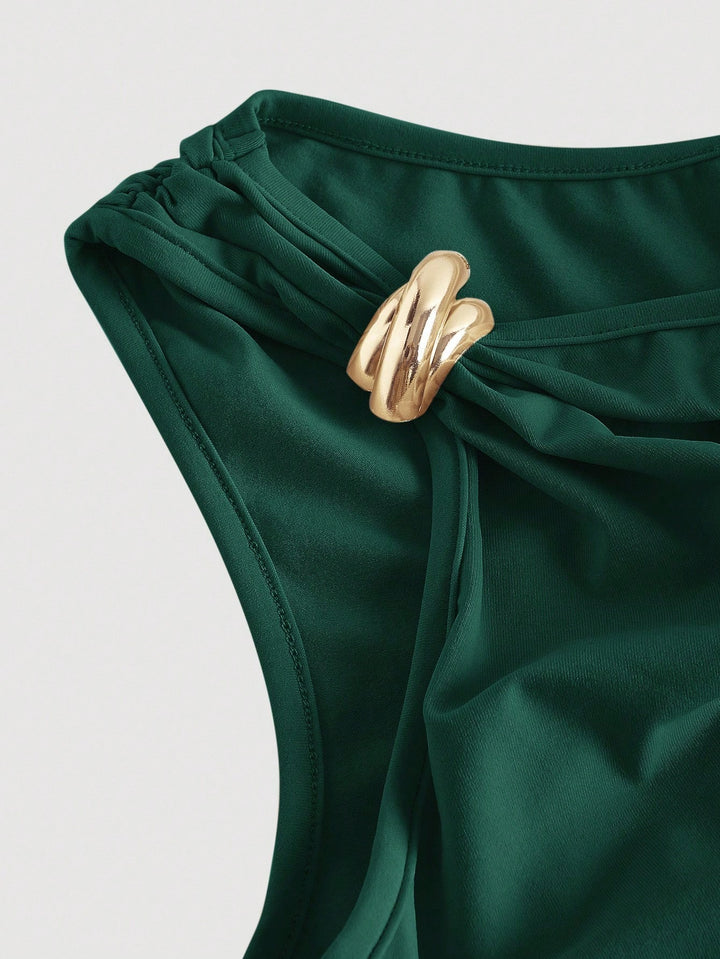 Rochie scurtă SHEIN, verde