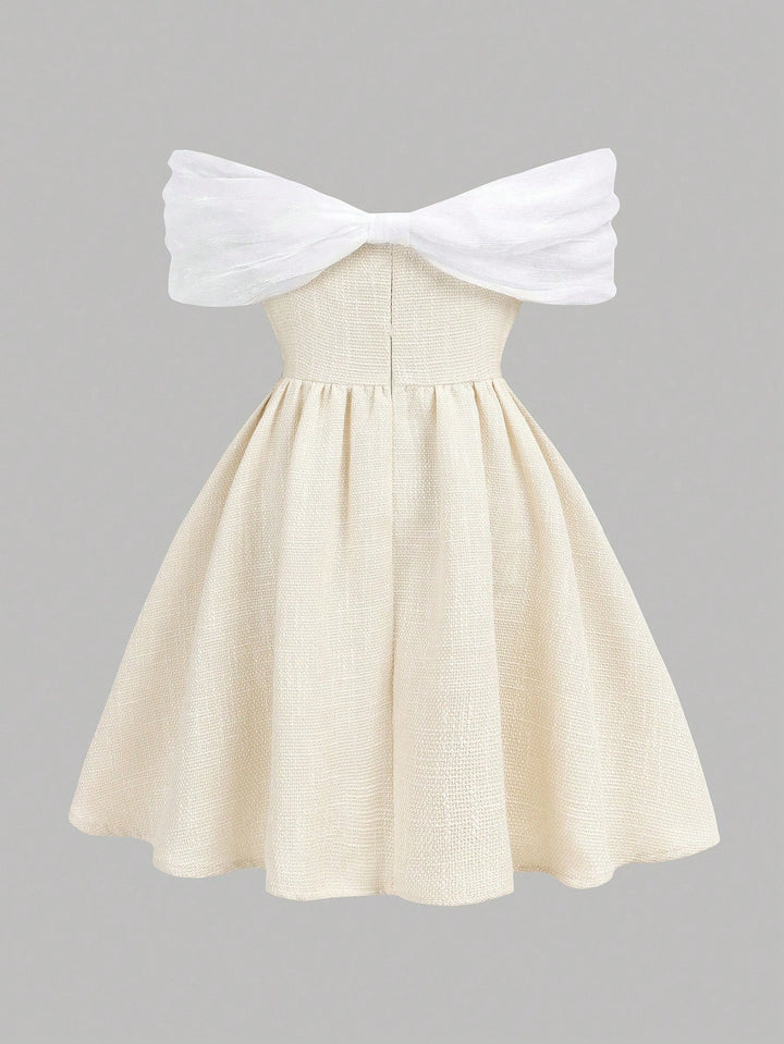 Rochie mini SHEIN, crem