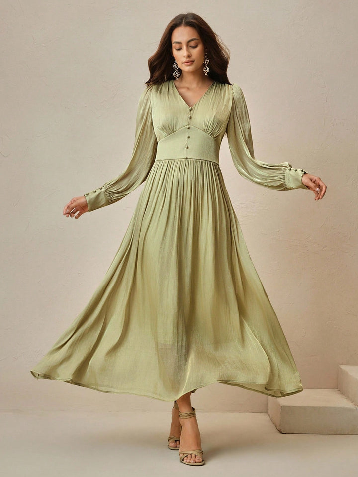 Rochie maxi SHEIN, verde