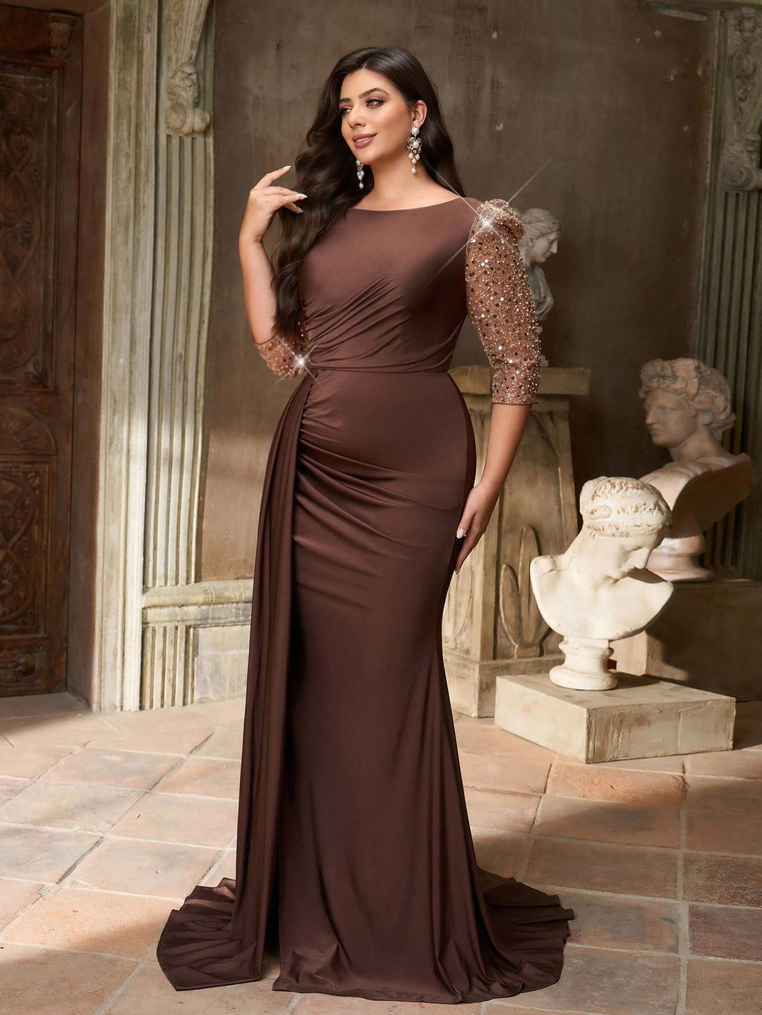 Rochie SHEIN, maro