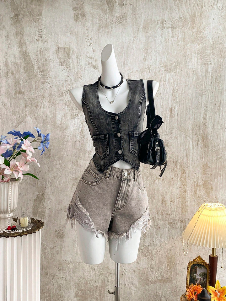 Pantaloni scurți SHEIN, gri