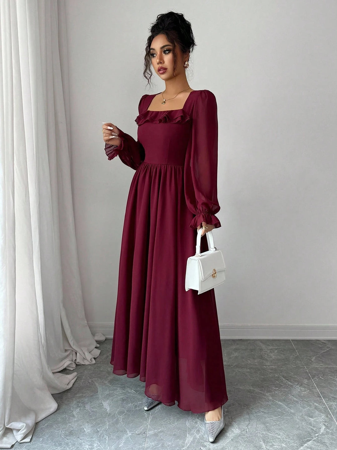 Rochie maxi SHEIN, vișiniu