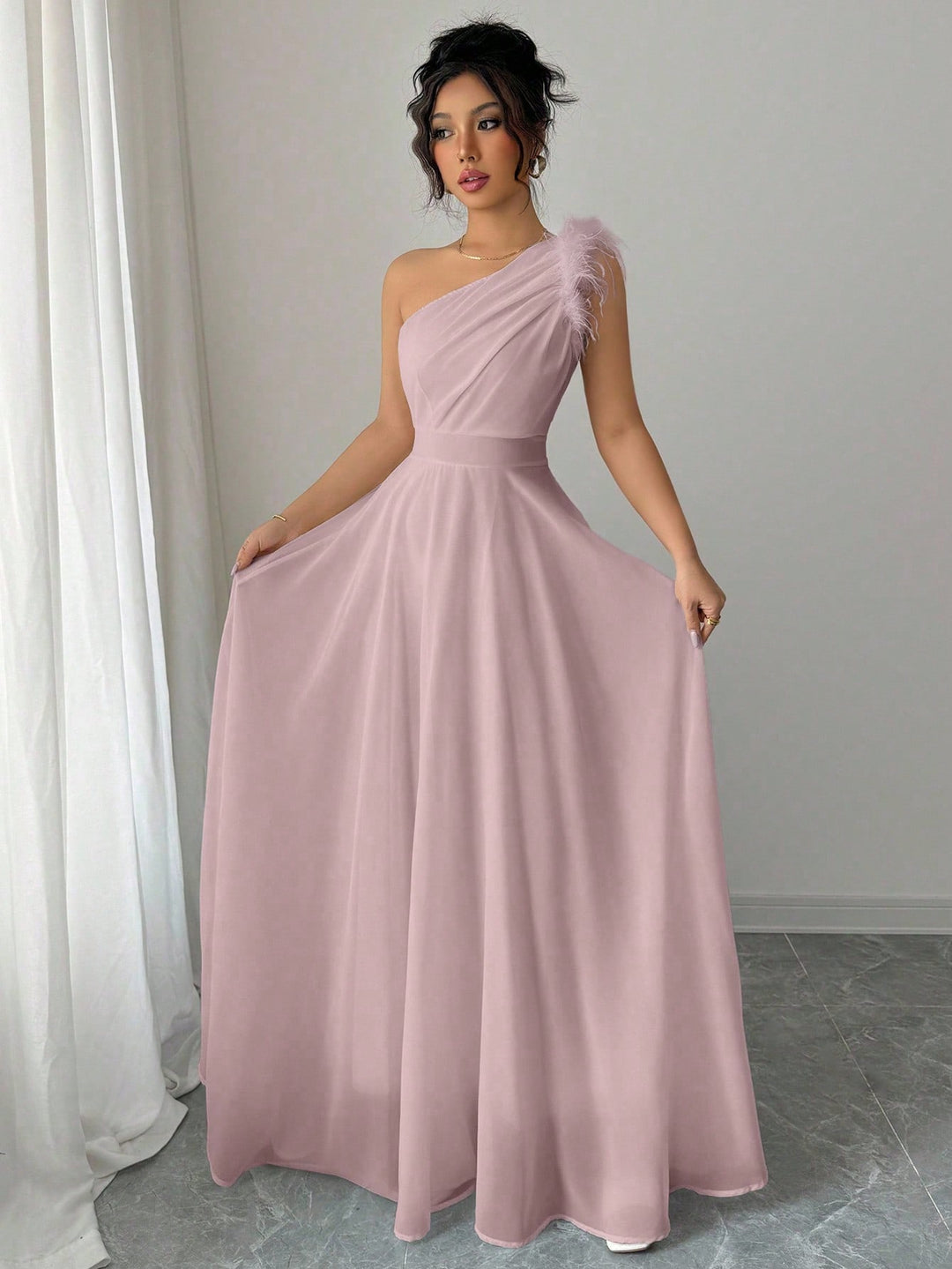 Rochie maxi SHEIN, roz