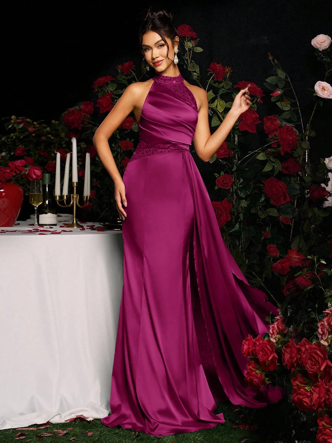 Rochie de ocazie SHEIN, mov