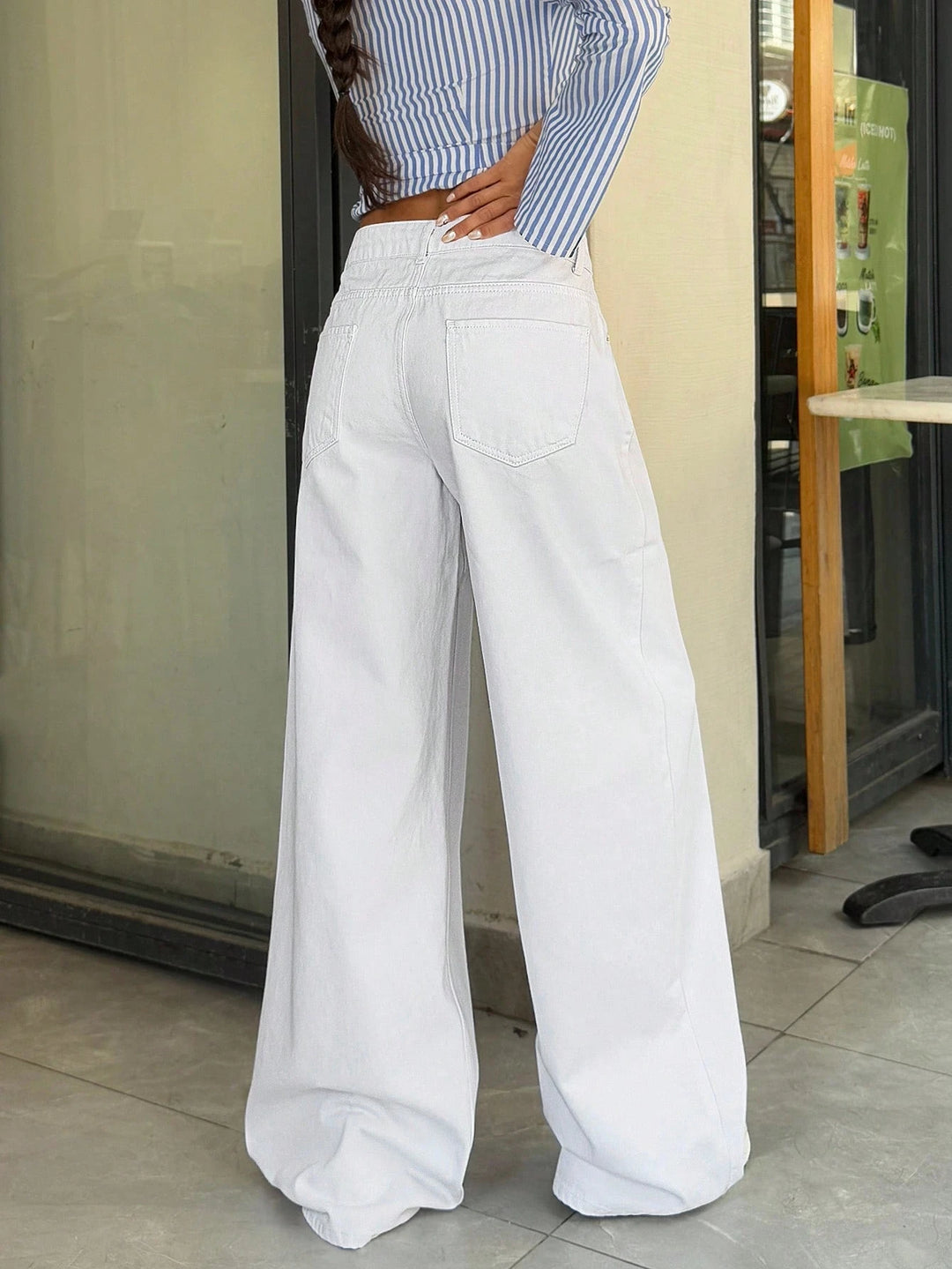 Jeans SHEIN, alb