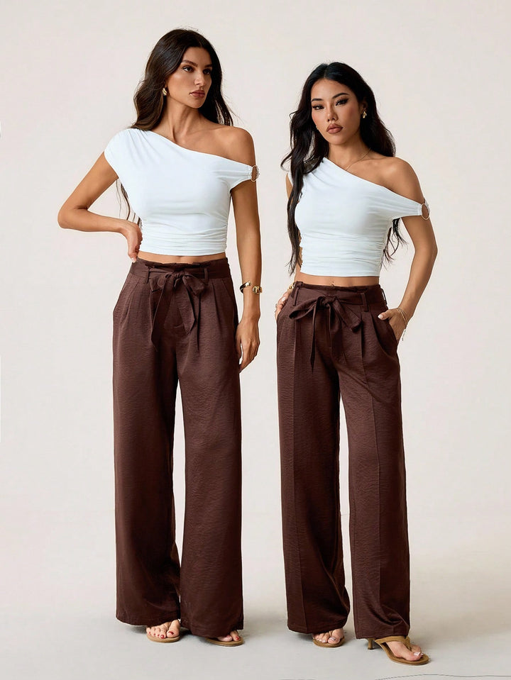 Pantalon SHEIN, maro
