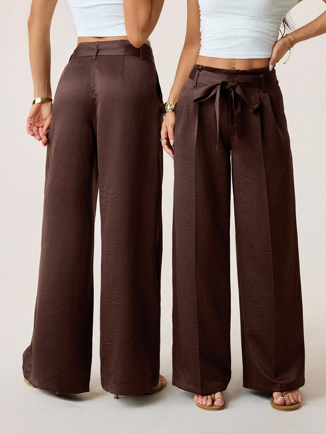 Pantalon SHEIN, maro