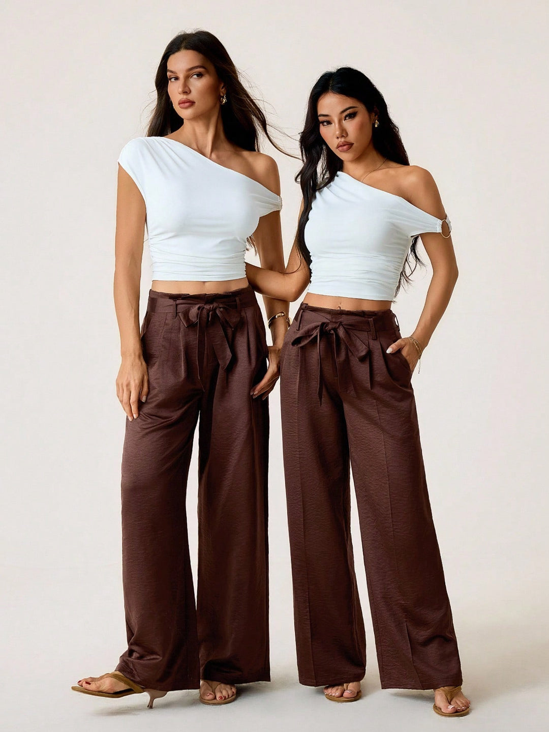 Pantalon SHEIN, maro