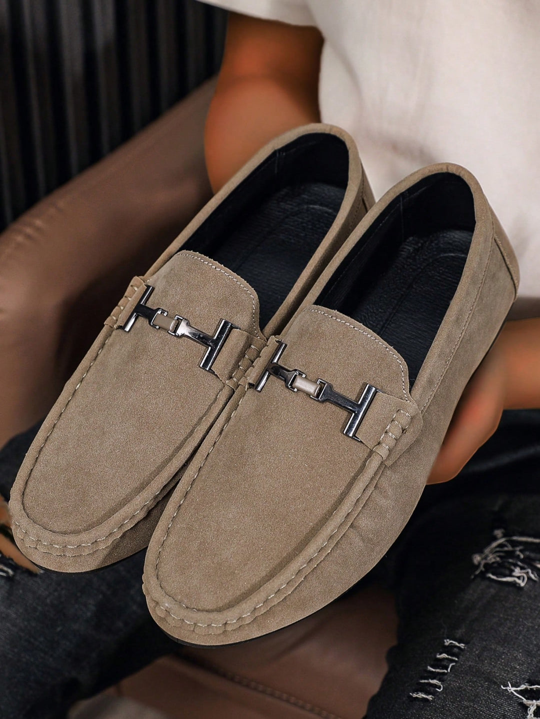 Mocasini SHEIN, kaki