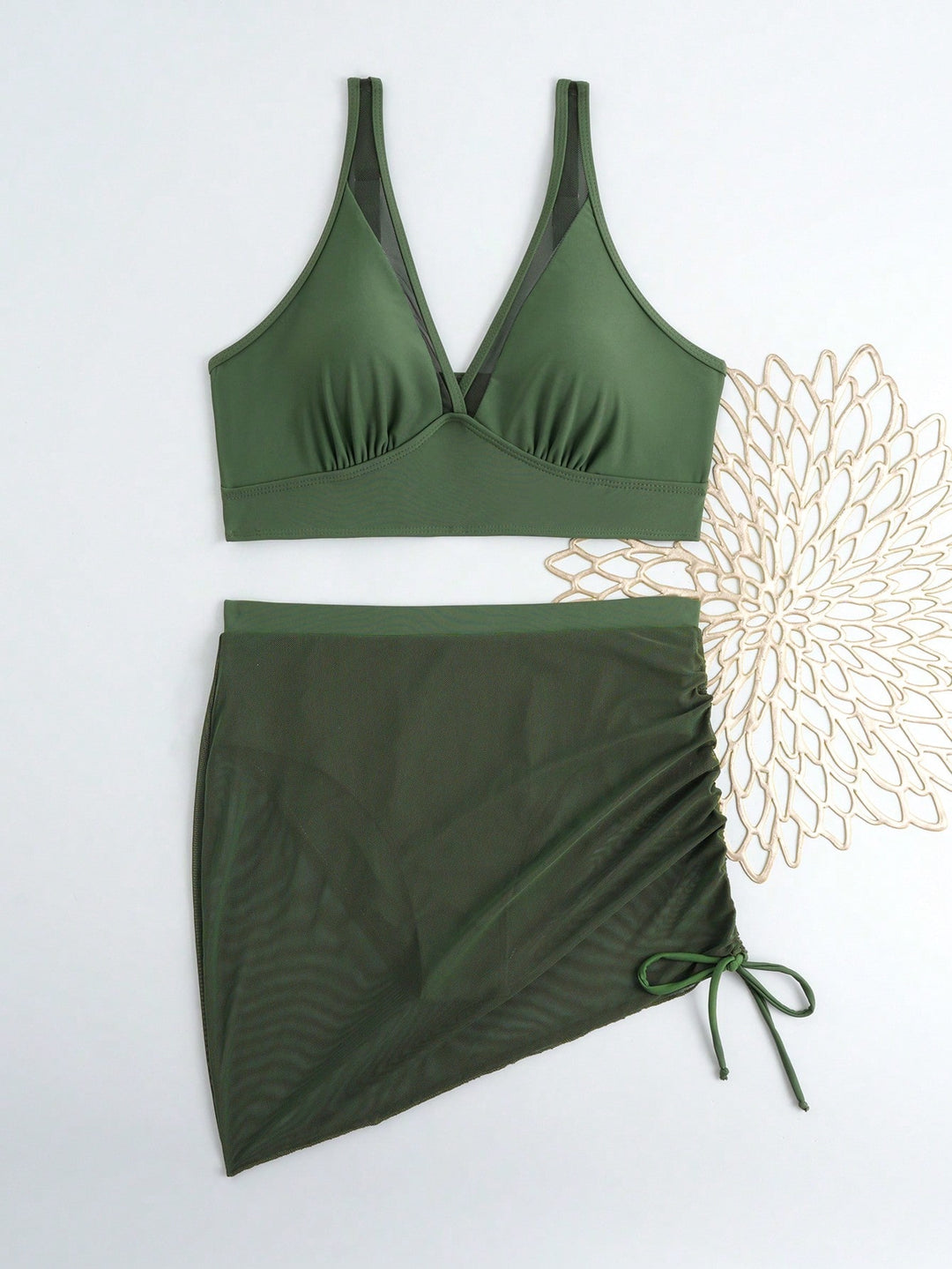 Costum de baie SHEIN, verde