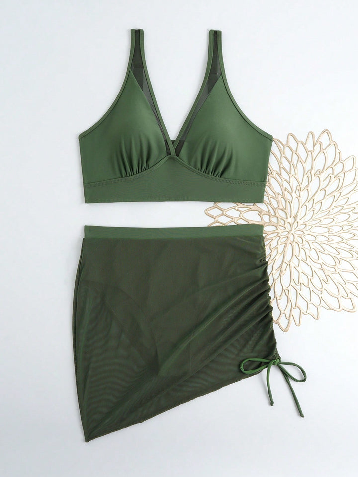 Costum de baie SHEIN, verde
