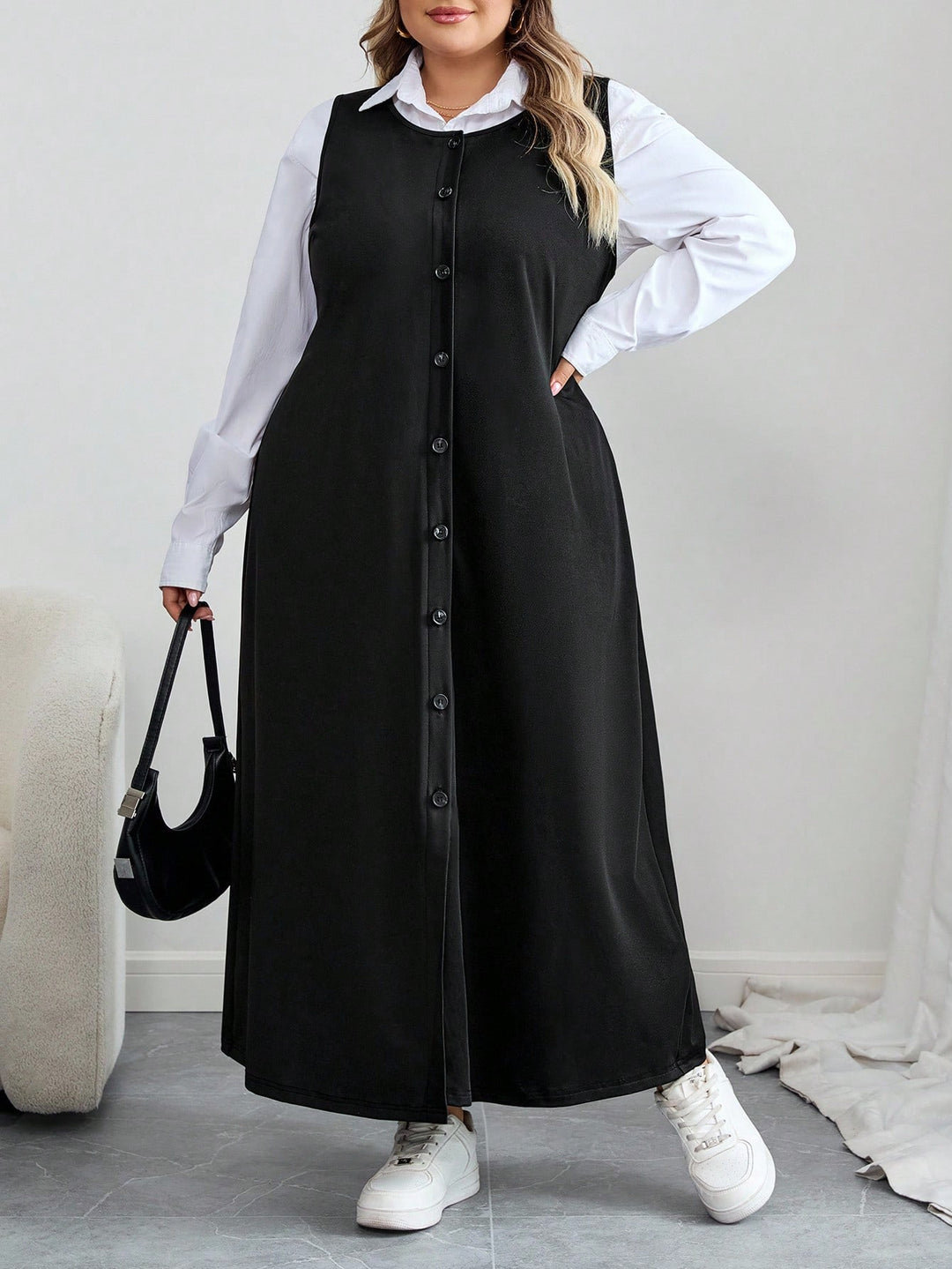 Rochie maxi SHEIN, negru