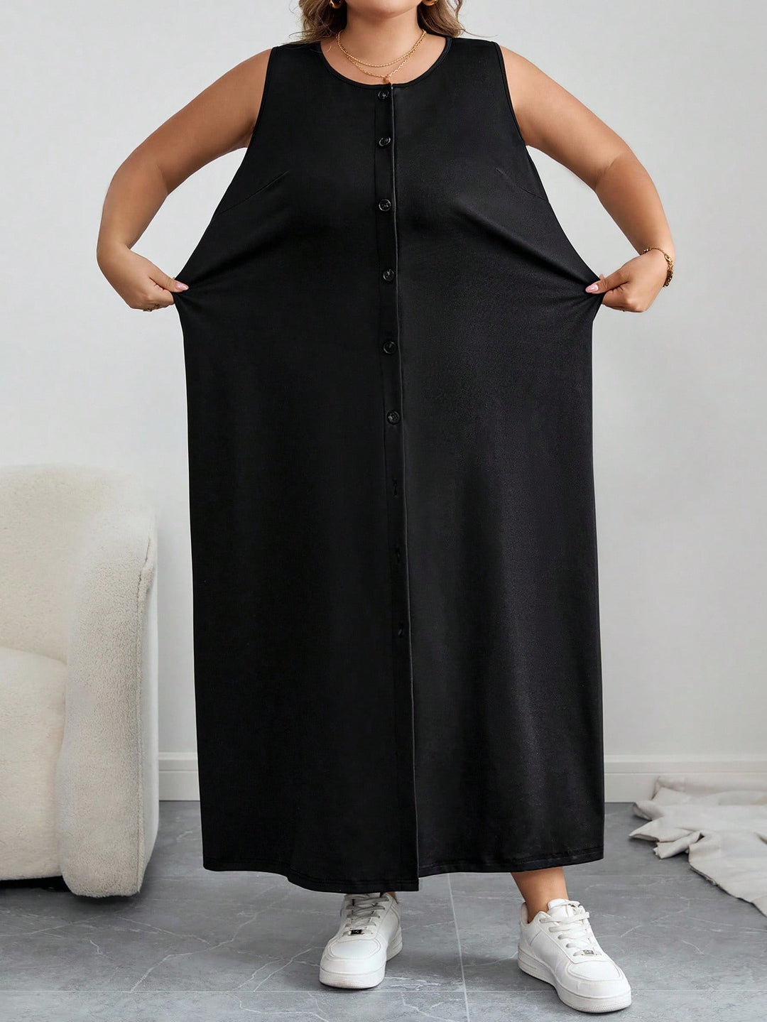 Rochie maxi SHEIN, negru