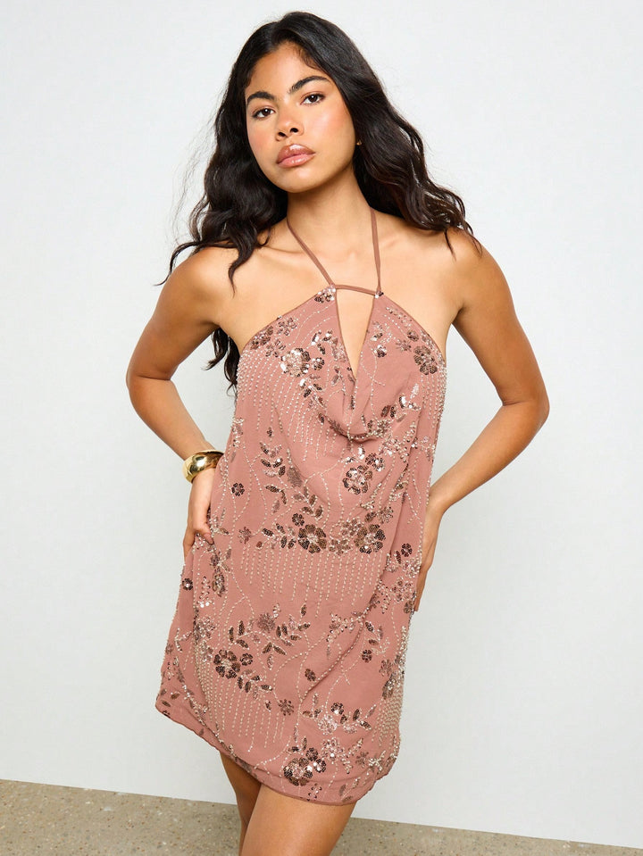 Rochie mini SHEIN, maro