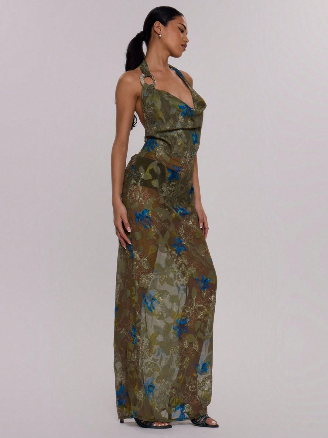Rochie maxi SHEIN, verde