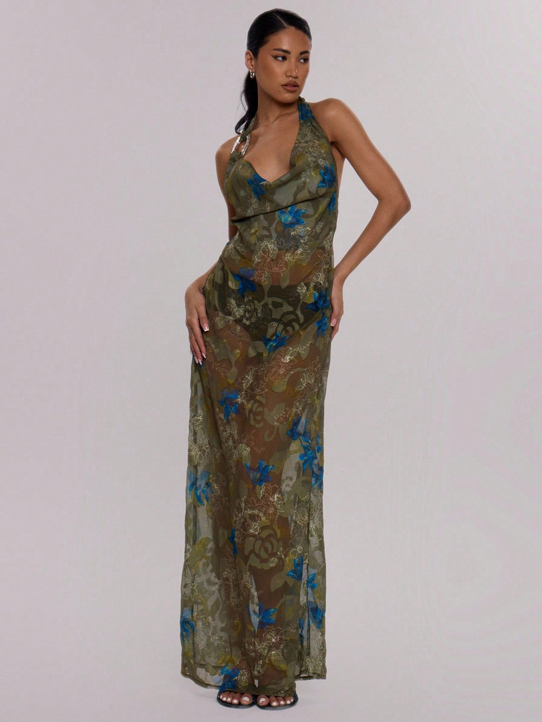 Rochie maxi SHEIN, verde
