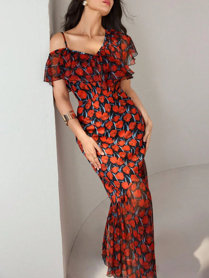 Rochie maxi Shein, mix culori