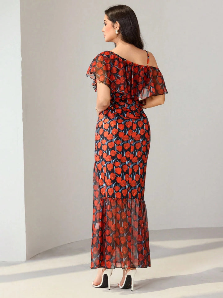 Rochie maxi Shein, mix culori