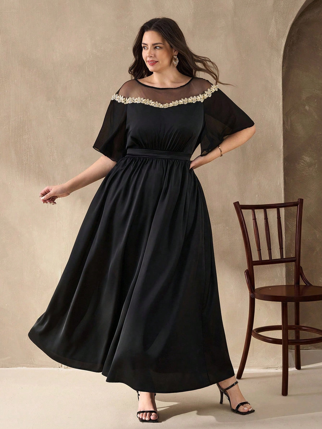 Rochie maxi SHEIN, negru