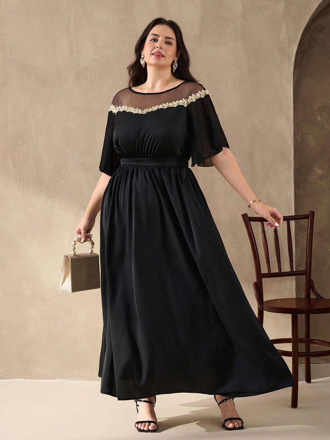 Rochie maxi SHEIN, negru