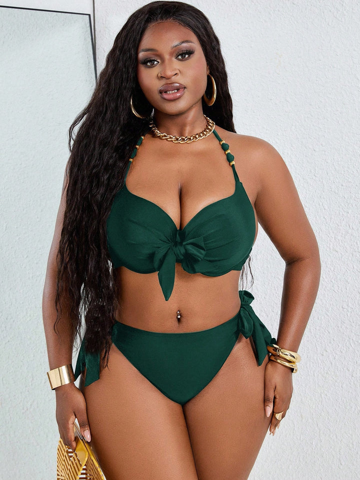 Set bikini de baie SHEIN, verde