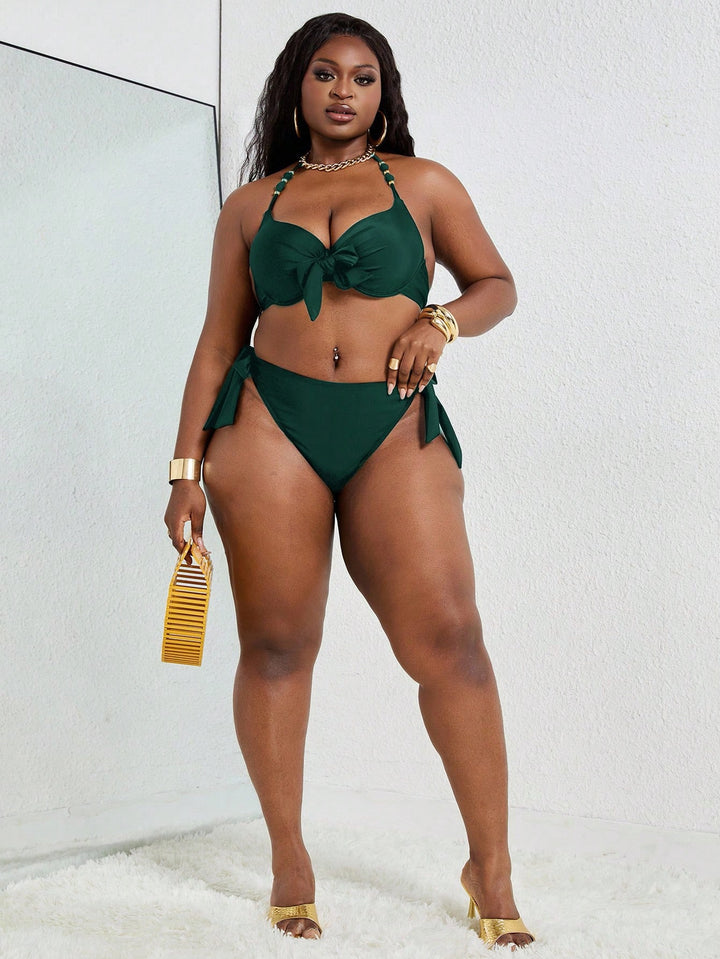 Set bikini de baie SHEIN, verde