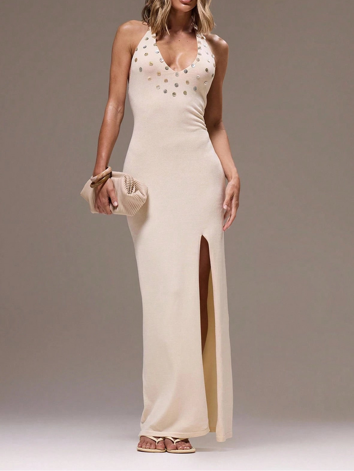 Rochie maxi Shein, crem