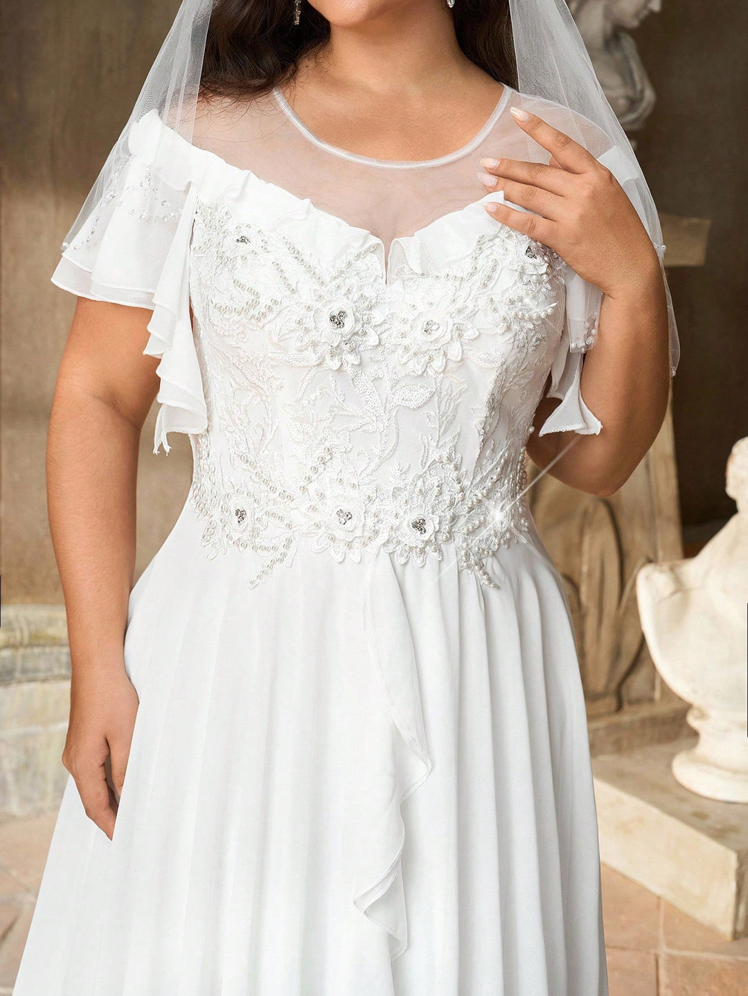 Rochie de mireasă SHEIN, alb
