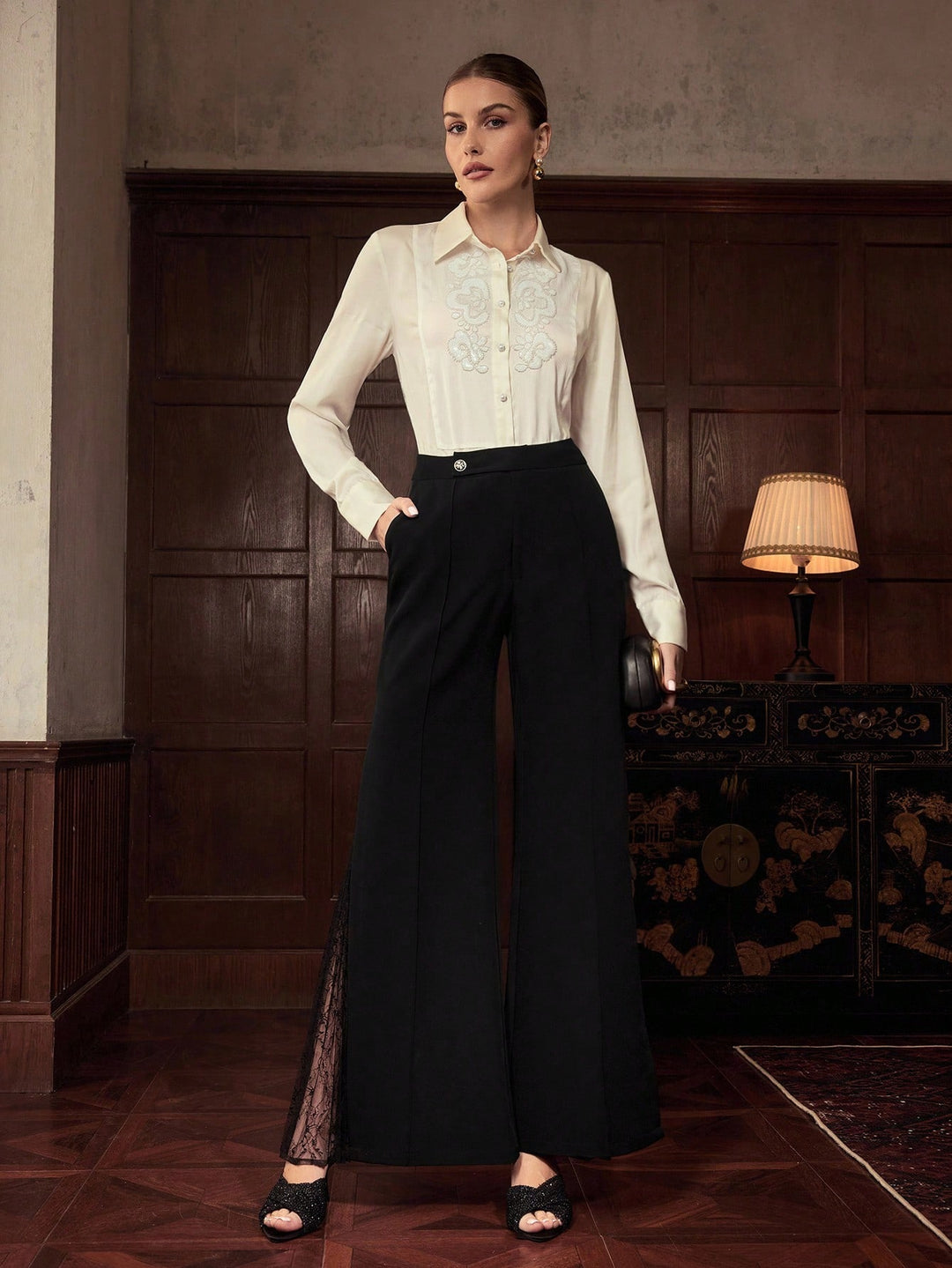 Pantaloni SHEIN, negru