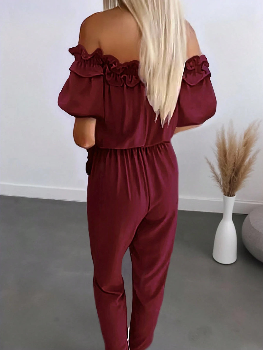 Salopetă lungă SHEIN, vișiniu