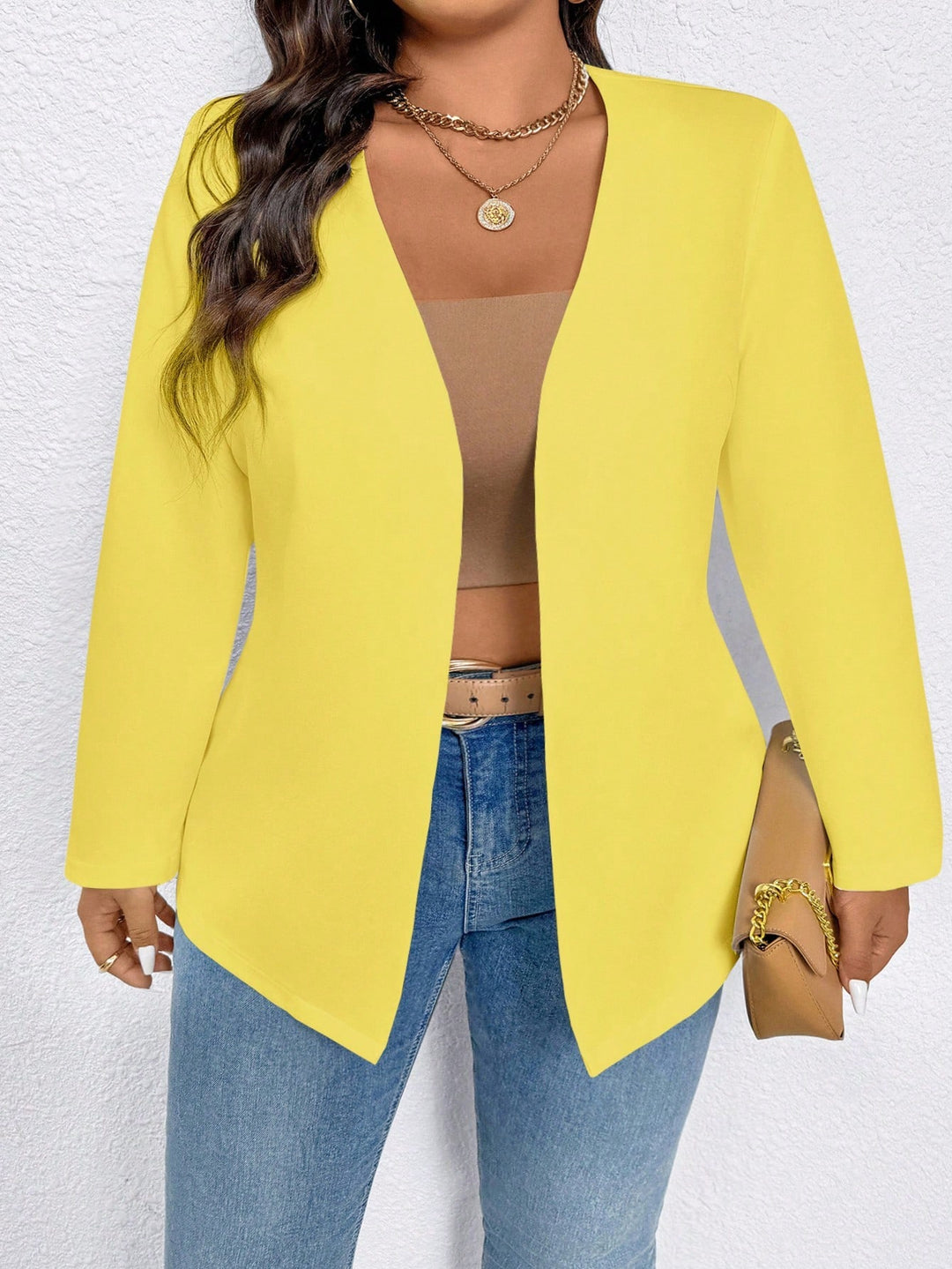 Shein Curve+ zakó, sárga