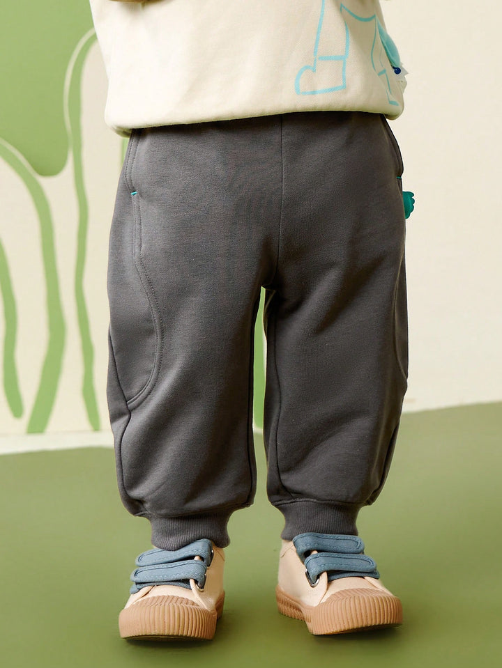 Pantaloni sport pentru copii SHEIN, gri