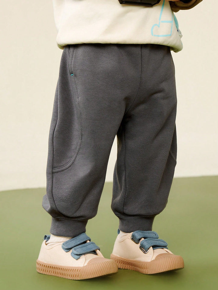 Pantaloni sport pentru copii SHEIN, gri