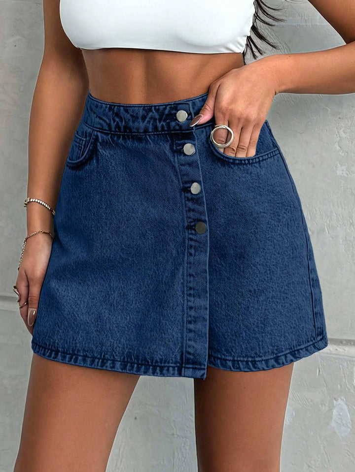 Fustă pantalon SHEIN, albastru