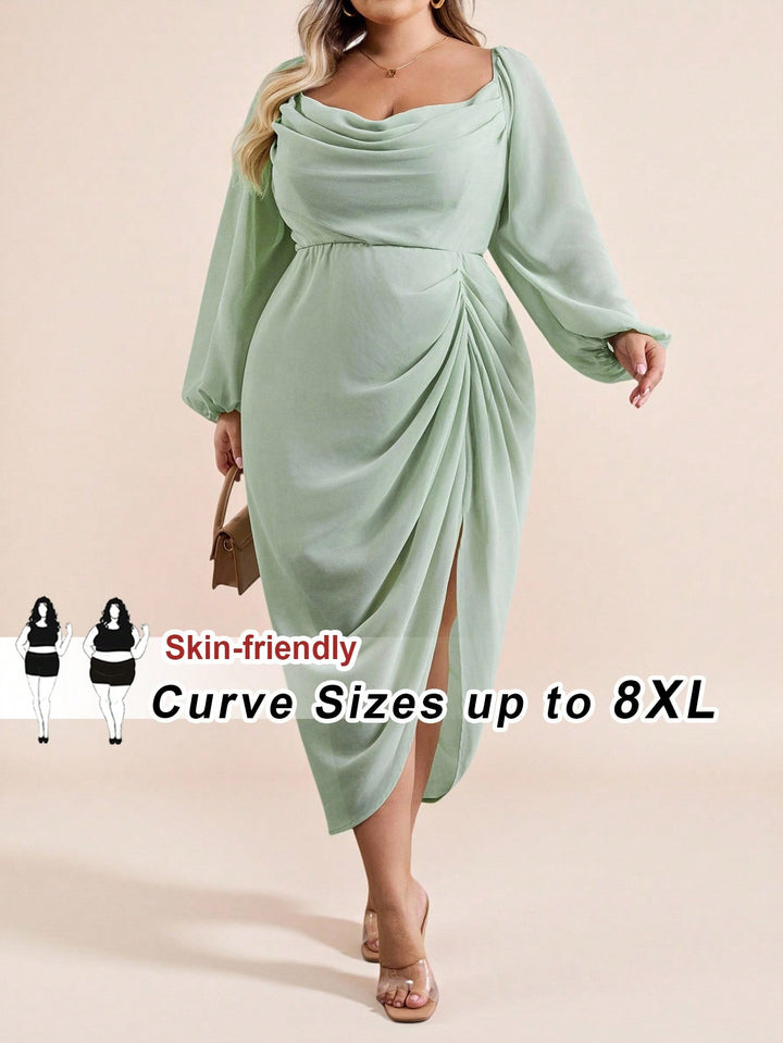 Rochie midi SHEIN, verde