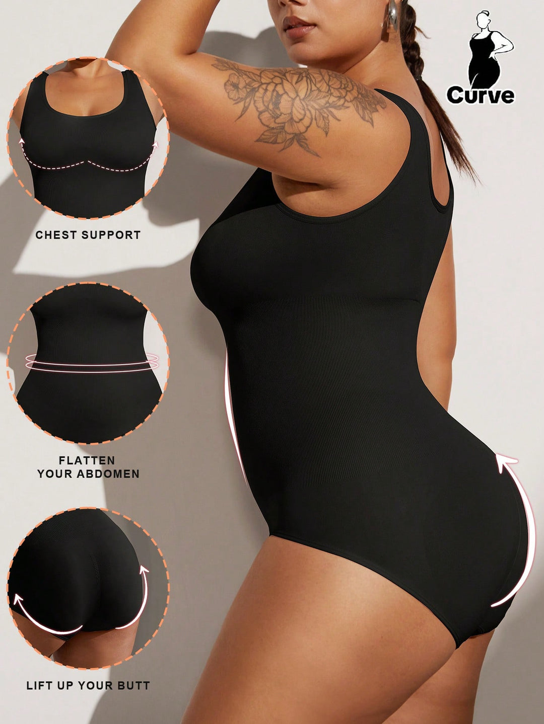 Body modelator SHEIN, negru