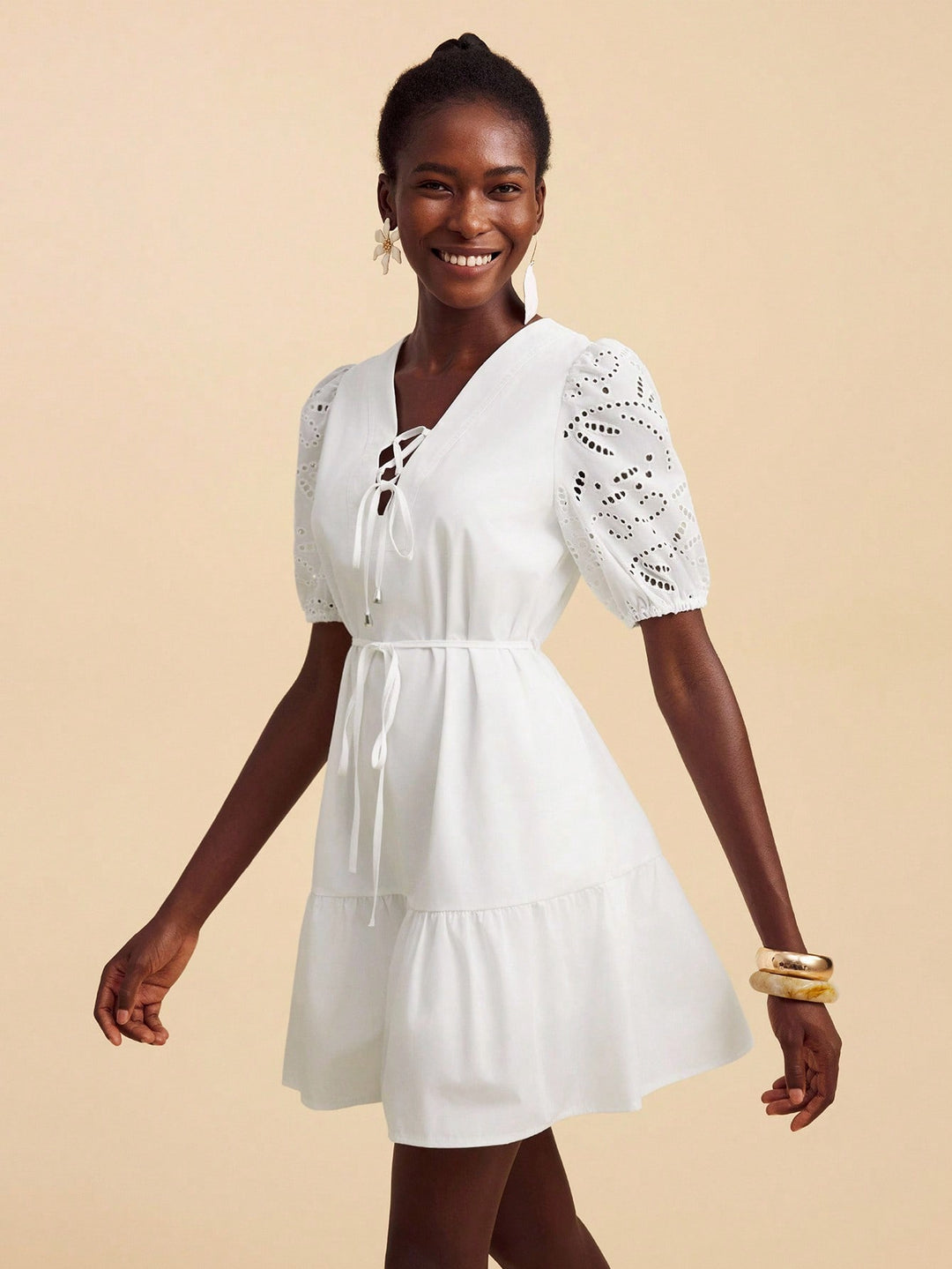 Rochie scurtă SHEIN, alb