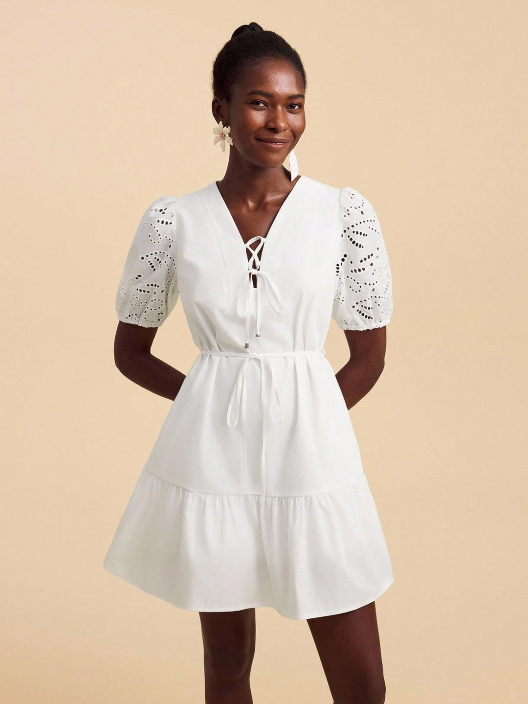 Rochie scurtă SHEIN, alb