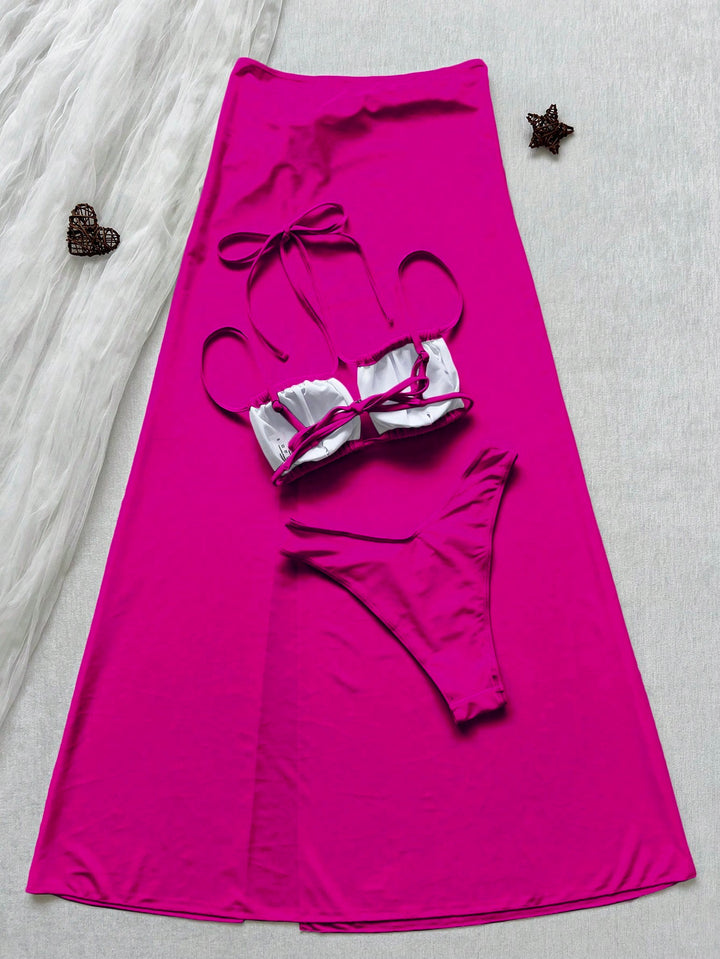 Set bikini SHEIN, roz