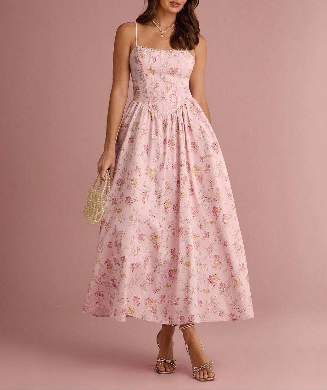 Rochie maxi Shein, roz