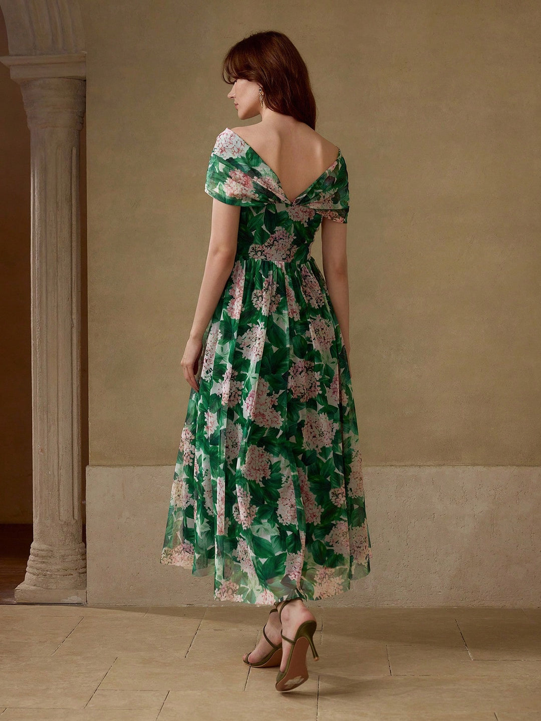 Rochie midi SHEIN, verde