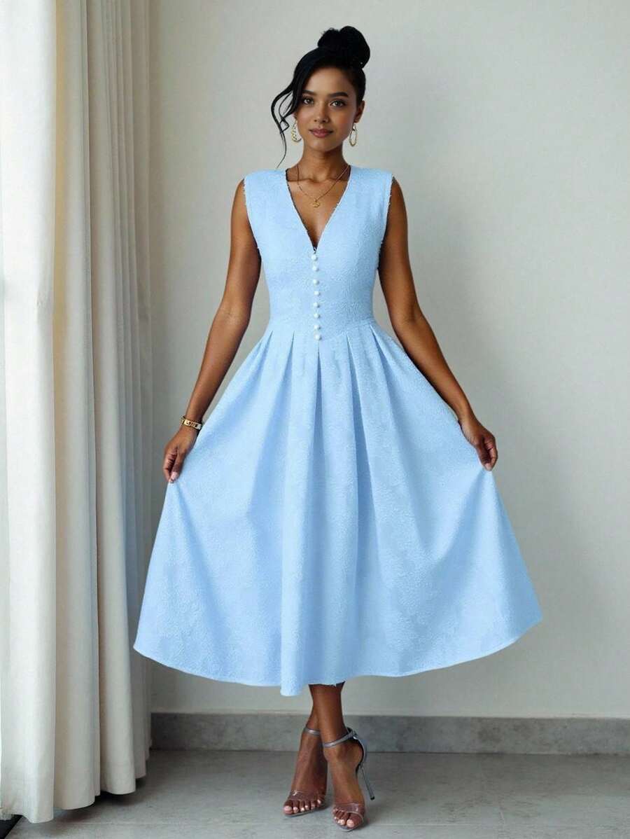 Rochie midi SHEIN, albastru
