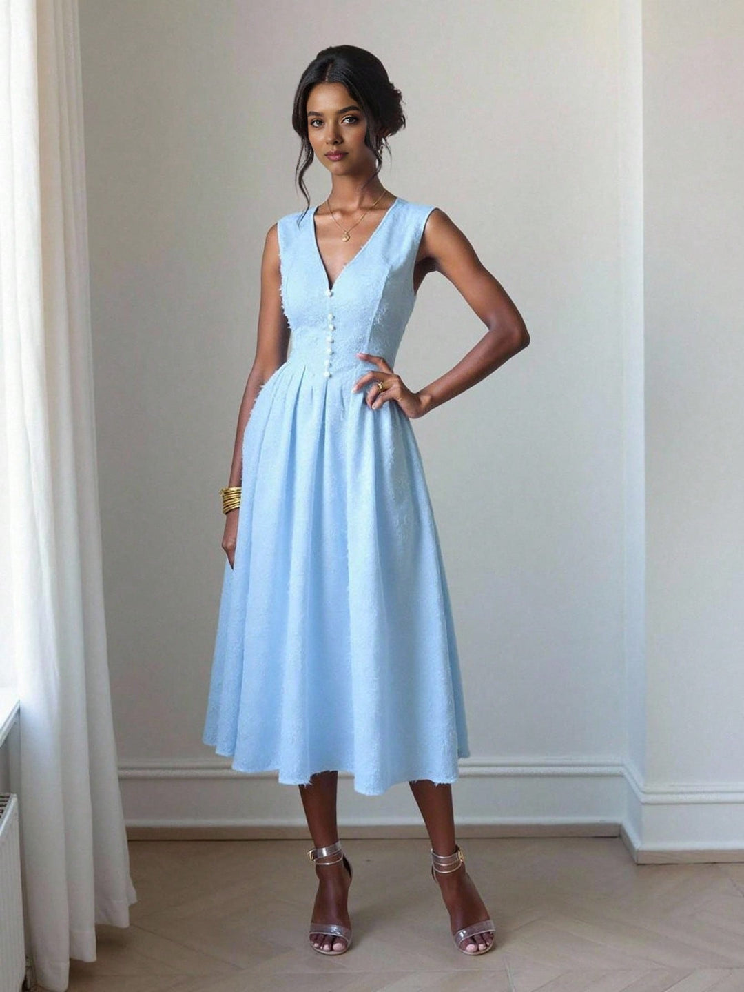 Rochie maxi SHEIN, albastru