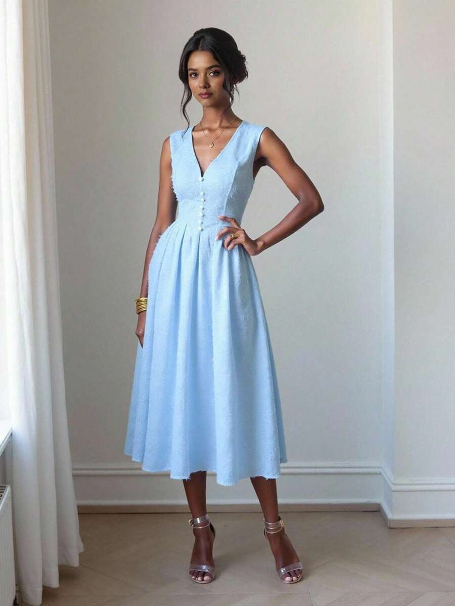 Rochie midi SHEIN, albastru