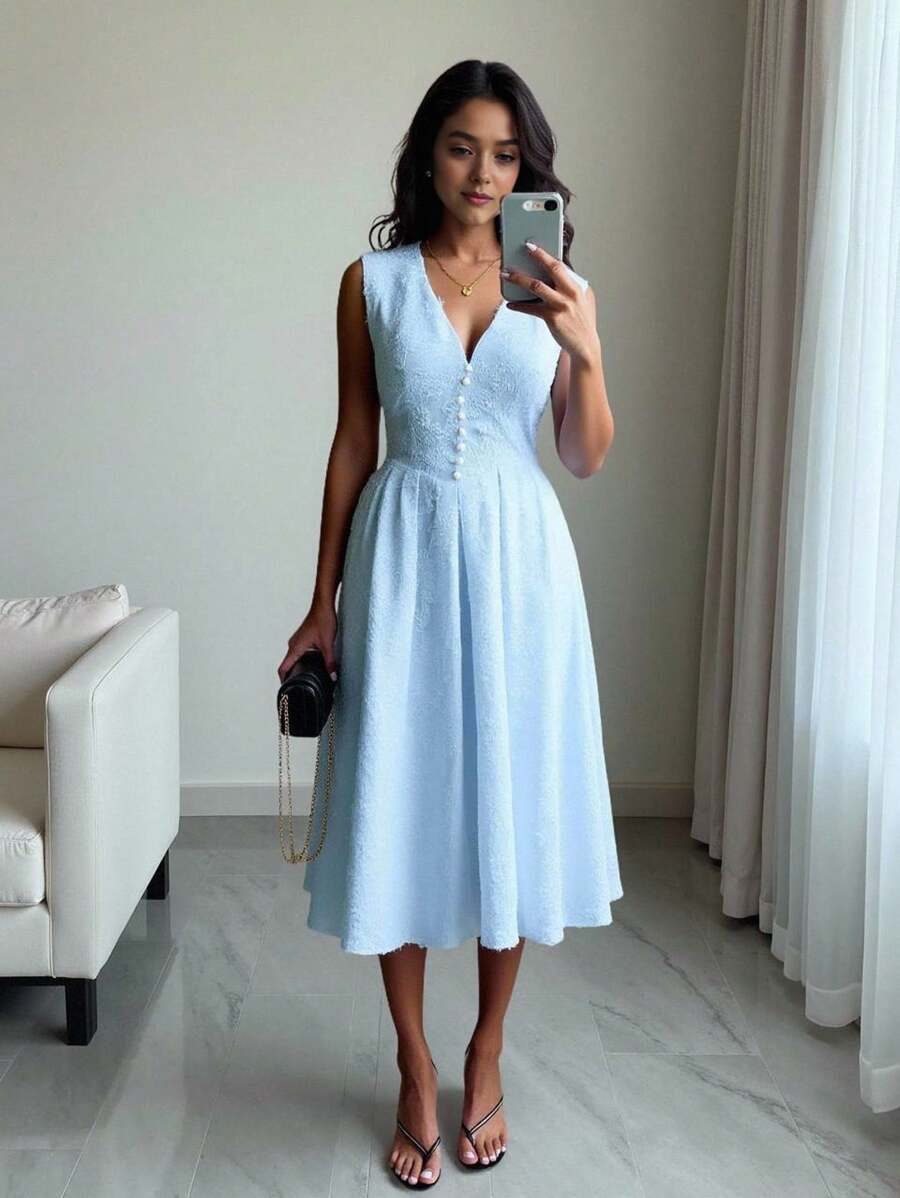 Rochie midi SHEIN, albastru